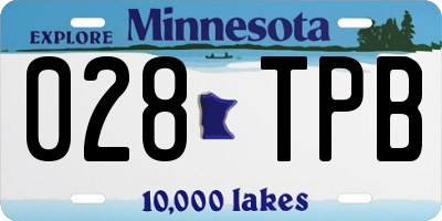 MN license plate 028TPB