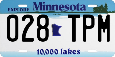 MN license plate 028TPM