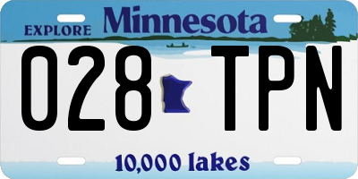 MN license plate 028TPN