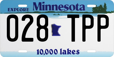 MN license plate 028TPP
