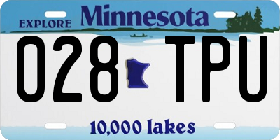MN license plate 028TPU