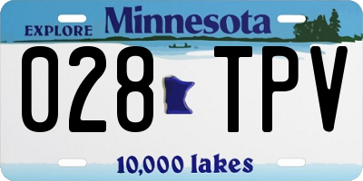 MN license plate 028TPV
