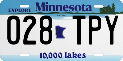 MN license plate 028TPY