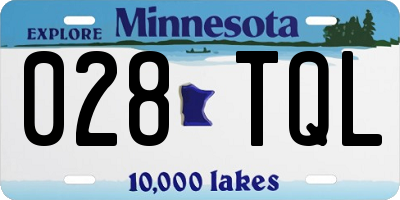 MN license plate 028TQL