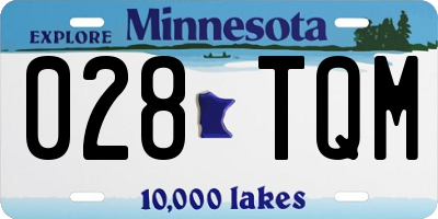 MN license plate 028TQM