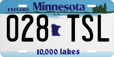 MN license plate 028TSL