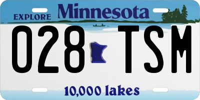 MN license plate 028TSM