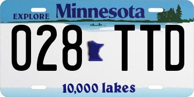 MN license plate 028TTD