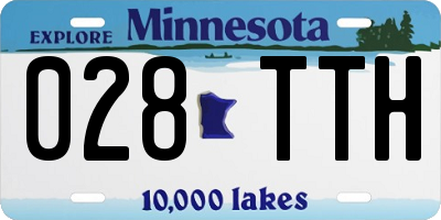 MN license plate 028TTH
