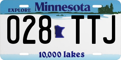 MN license plate 028TTJ