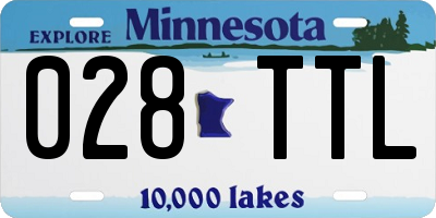 MN license plate 028TTL