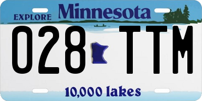 MN license plate 028TTM