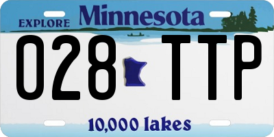 MN license plate 028TTP