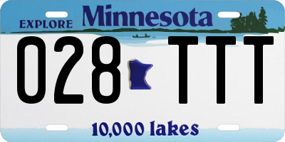 MN license plate 028TTT