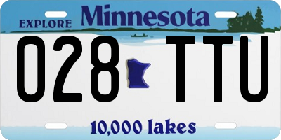 MN license plate 028TTU