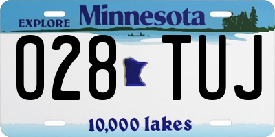 MN license plate 028TUJ