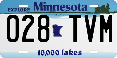 MN license plate 028TVM