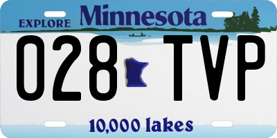 MN license plate 028TVP