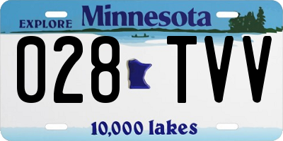MN license plate 028TVV