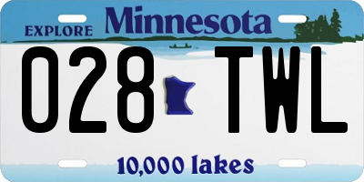 MN license plate 028TWL
