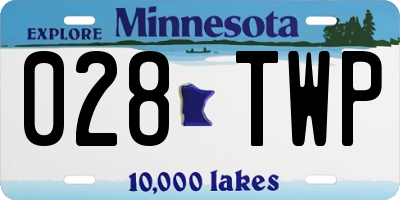 MN license plate 028TWP