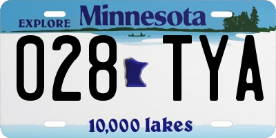 MN license plate 028TYA