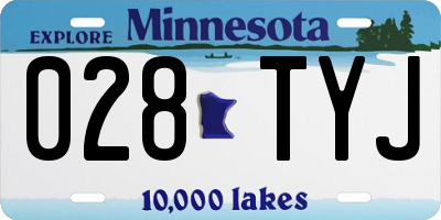 MN license plate 028TYJ