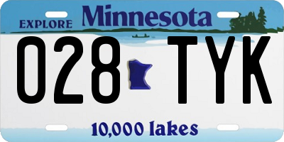 MN license plate 028TYK
