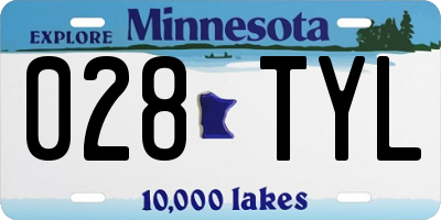 MN license plate 028TYL