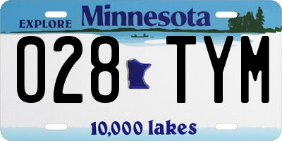 MN license plate 028TYM