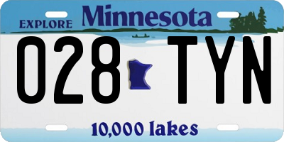 MN license plate 028TYN
