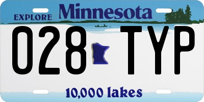 MN license plate 028TYP