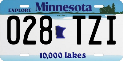 MN license plate 028TZI