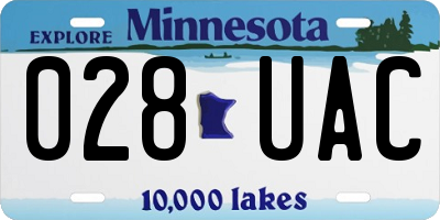MN license plate 028UAC