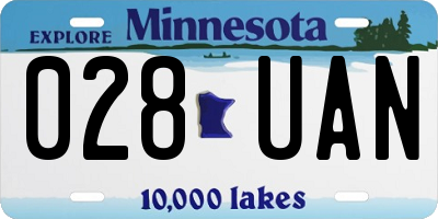 MN license plate 028UAN