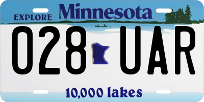MN license plate 028UAR