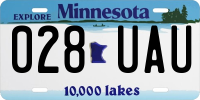 MN license plate 028UAU