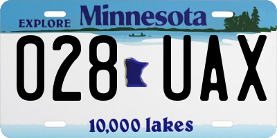 MN license plate 028UAX
