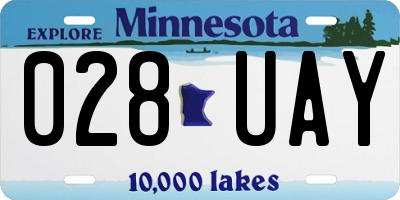 MN license plate 028UAY