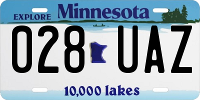 MN license plate 028UAZ