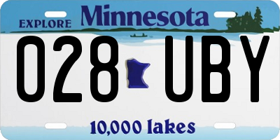 MN license plate 028UBY