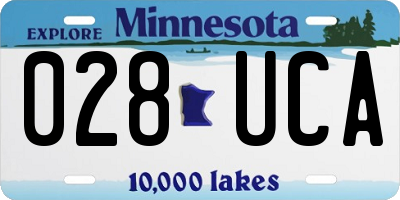 MN license plate 028UCA