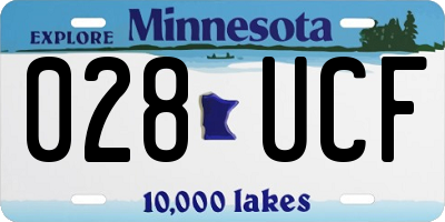 MN license plate 028UCF