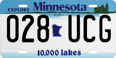 MN license plate 028UCG