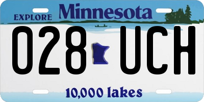 MN license plate 028UCH