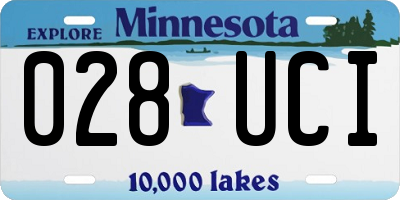 MN license plate 028UCI