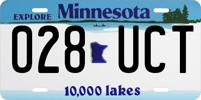 MN license plate 028UCT