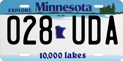 MN license plate 028UDA