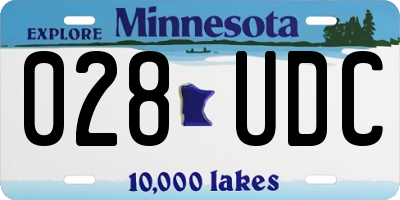 MN license plate 028UDC