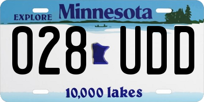 MN license plate 028UDD